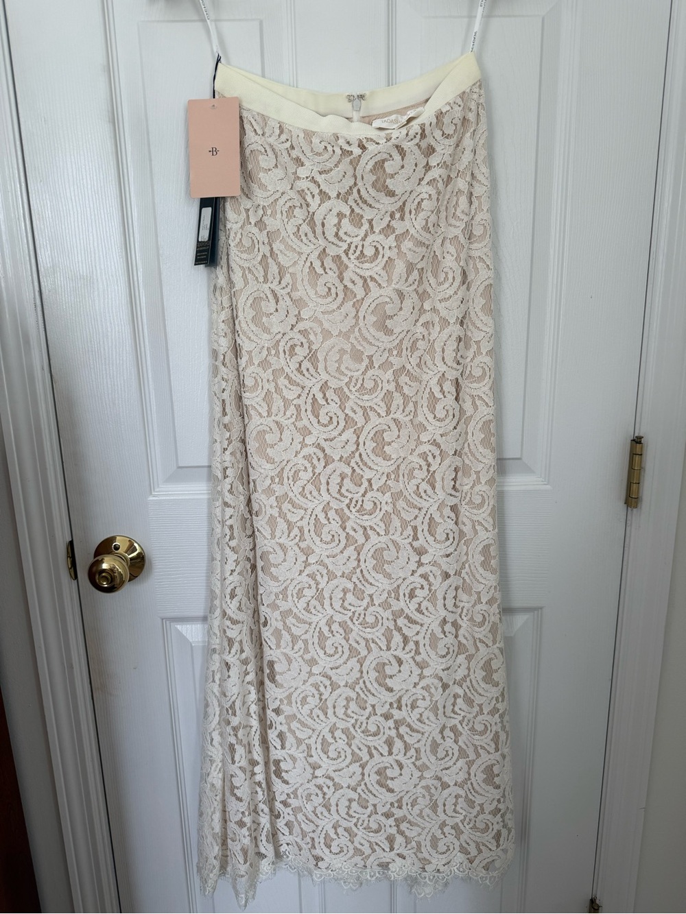 BHLDN Tadashi Shoji Ivory Lace Maxi Skirt